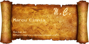 Marcu Cinnia névjegykártya